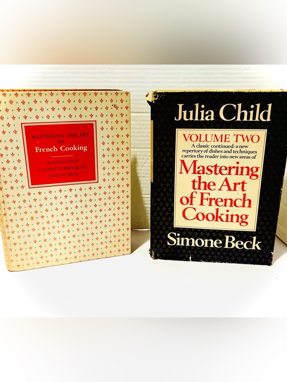 Vintage Julia Child Mastering the Art of French Cooking 2 hardcover book set